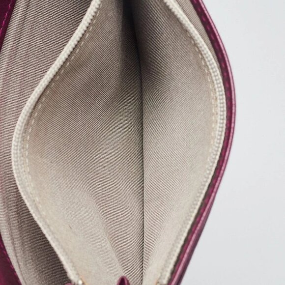 Chanel Purple Leather Jacket Embossed L Yen Wallet - Picture 10 of 10